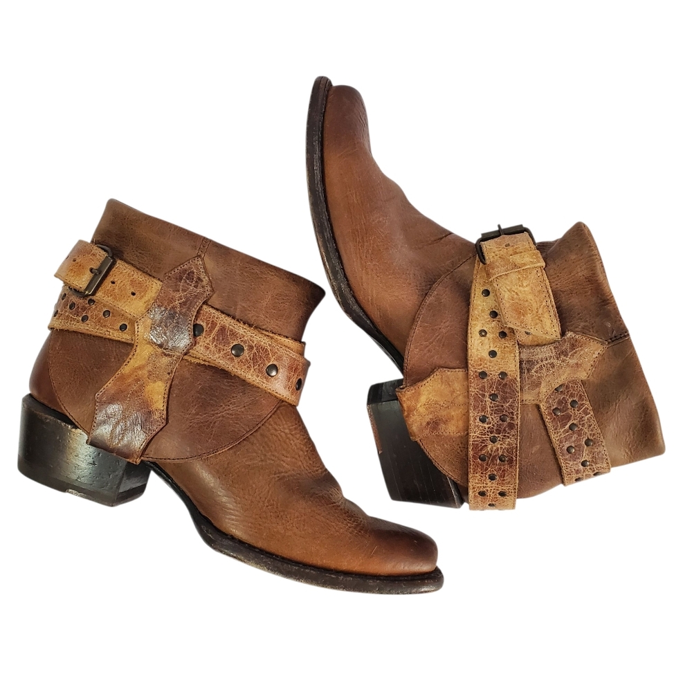 Sonora Randi Wonens Leather Buckle Detail Convertible Boot Size 8B Rodeo Western